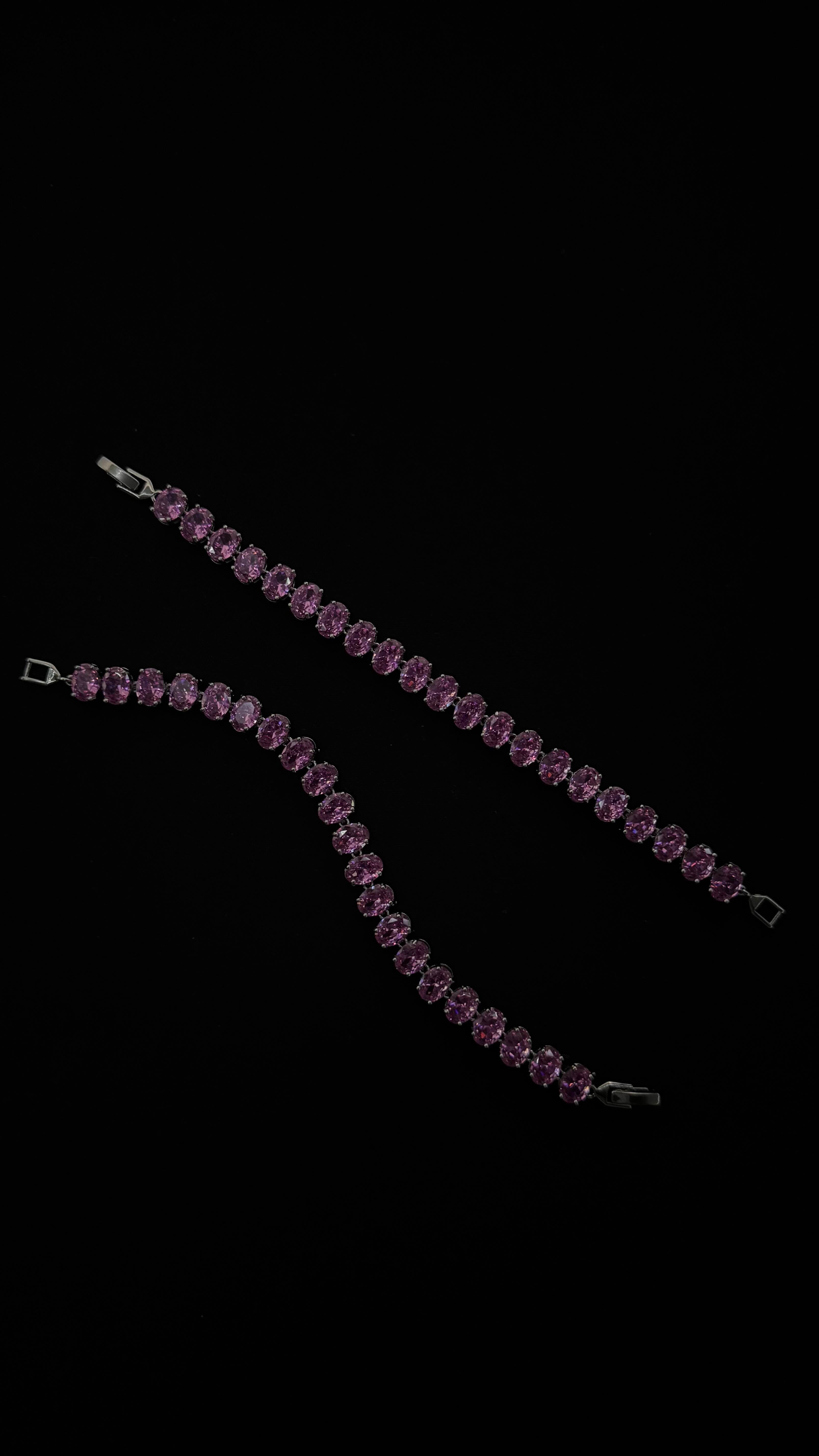 Pink Oval Stone Bracelet
