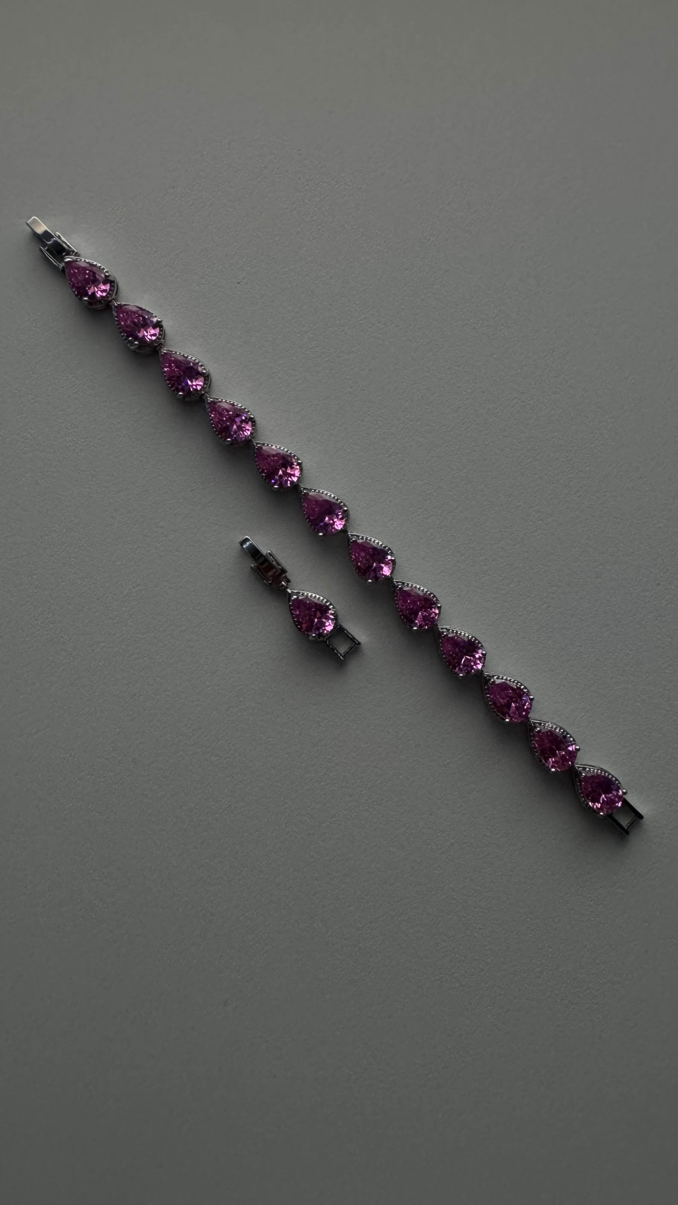 Pink Tear Drop Bracelet