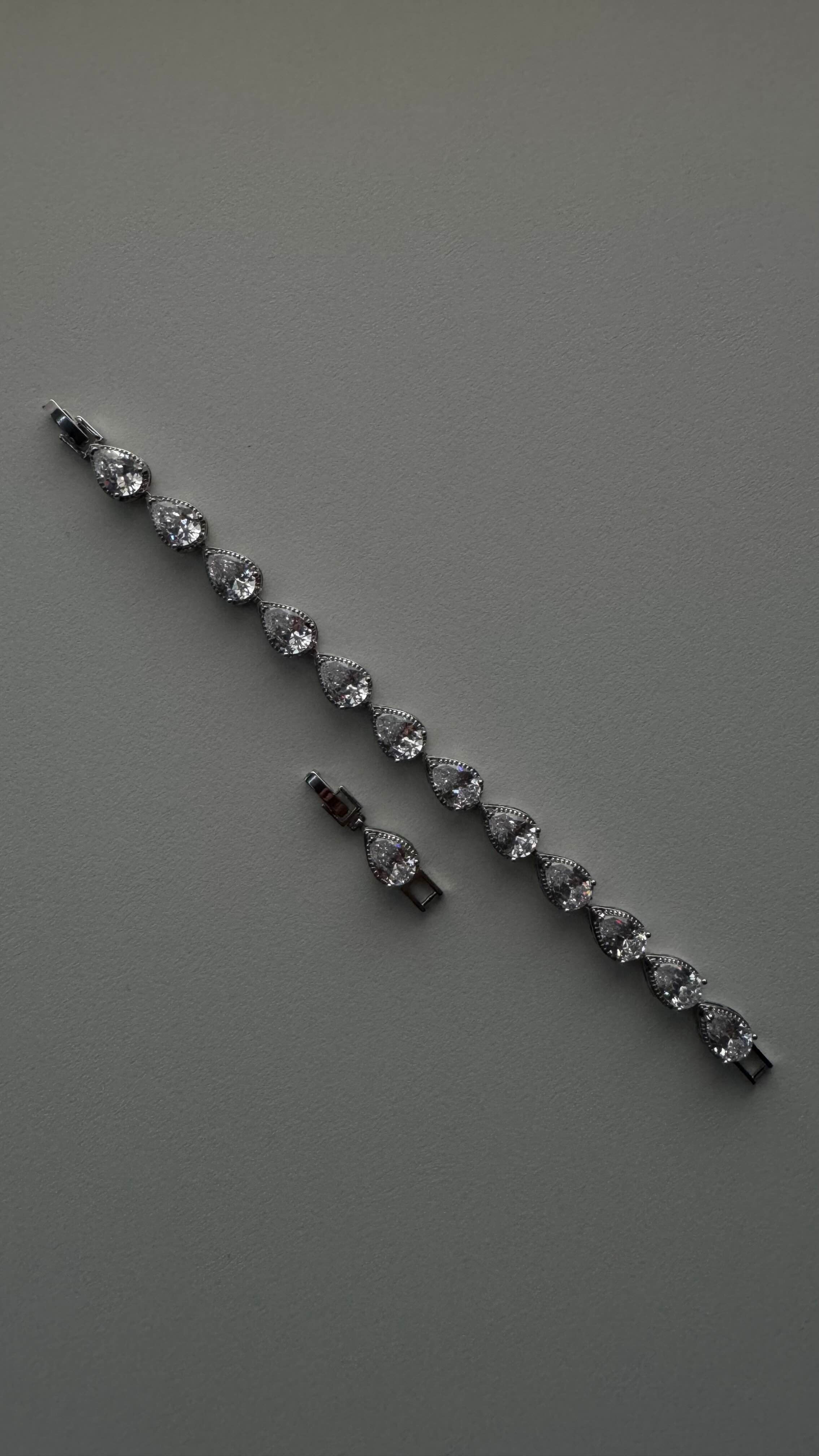 White Tear Drop Bracelet